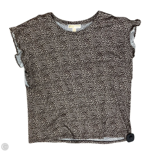 Top Short Sleeve By Michael By Michael Kors In Animal Print, Size: Xl