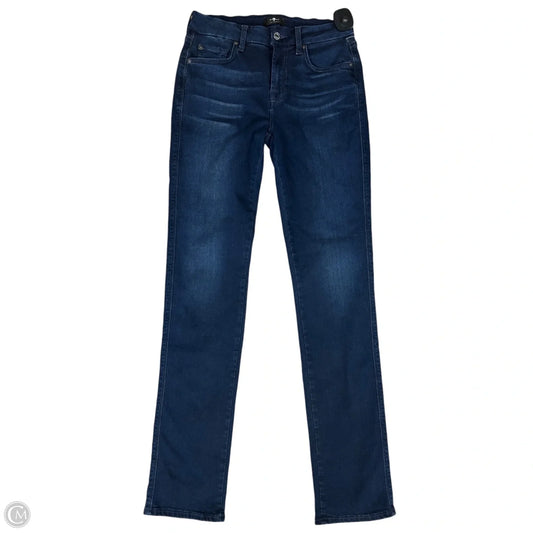Jeans Straight By 7 For All Mankind In Blue Denim, Size: 6
