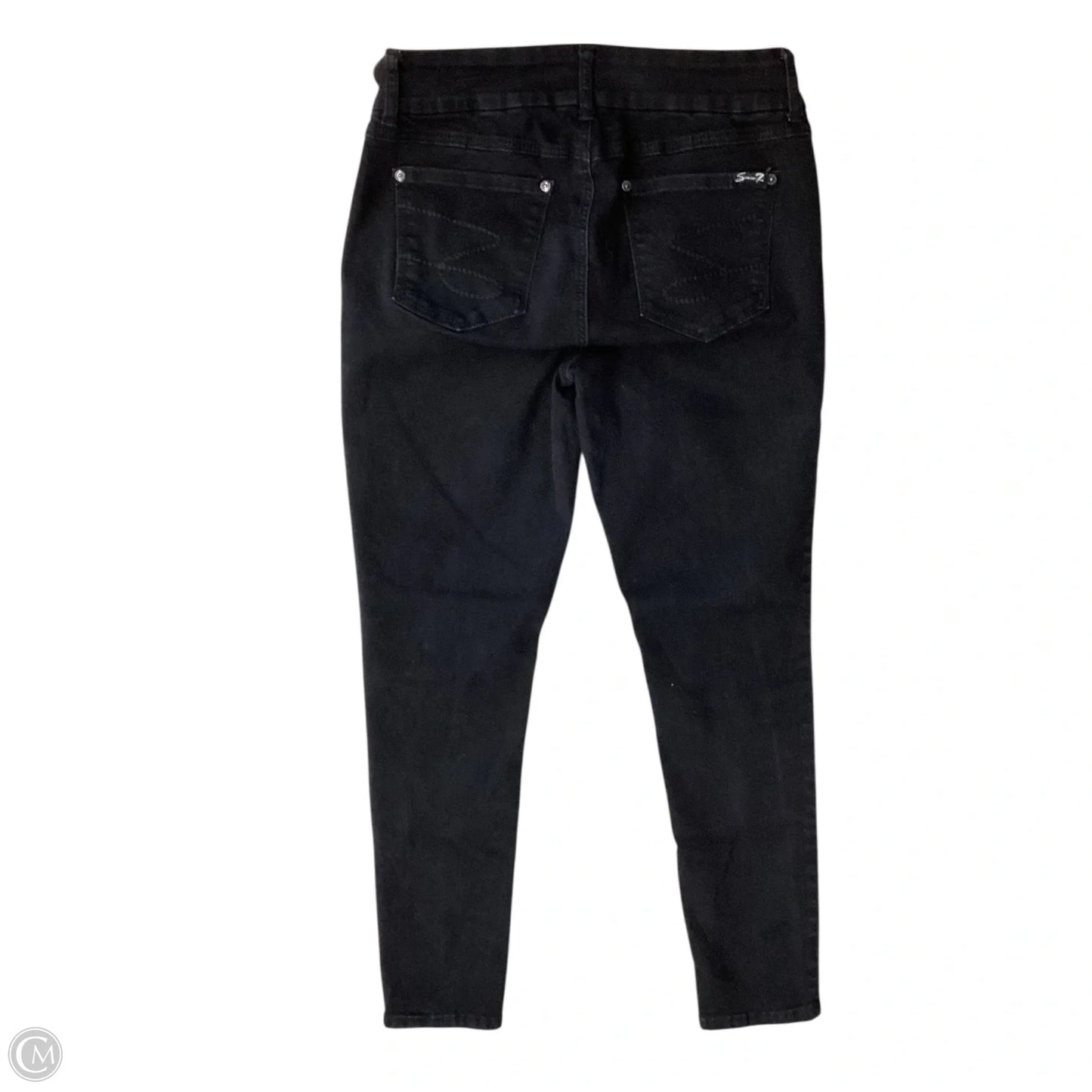 Jeans Skinny By Seven 7 In Black, Size: 12