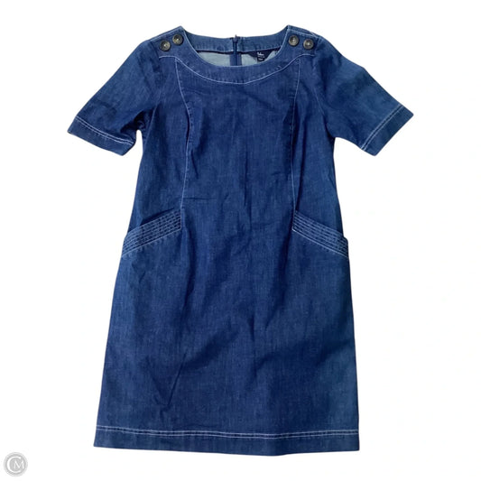 Dress Casual Midi By Boden In Blue Denim, Size: S