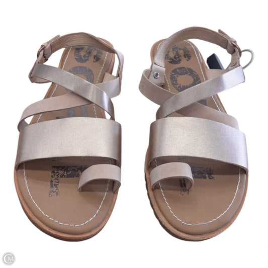 Sandals Flats By Sorel In Gold, Size: 8