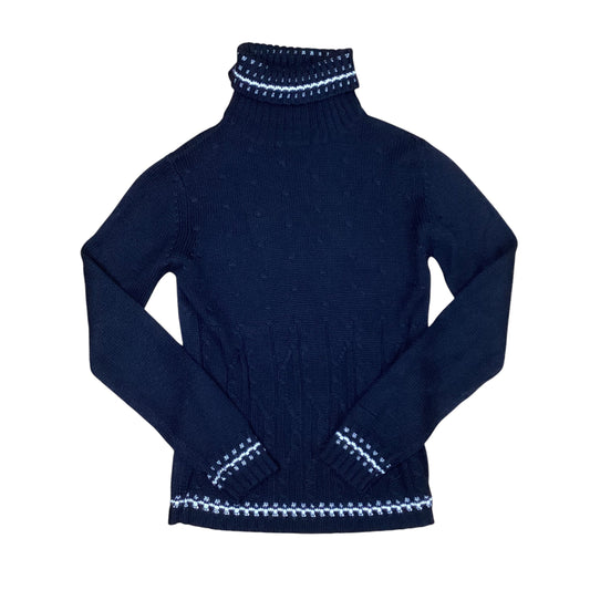 Sweater By Moda Intl In Black & White, Size: Xs