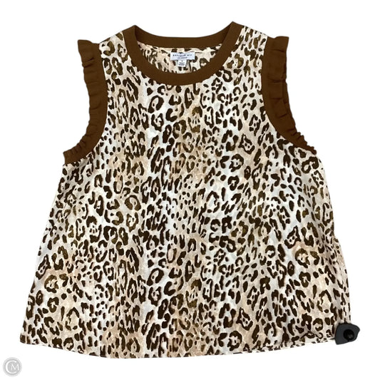 Top Sleeveless By Current Air In Animal Print, Size: S