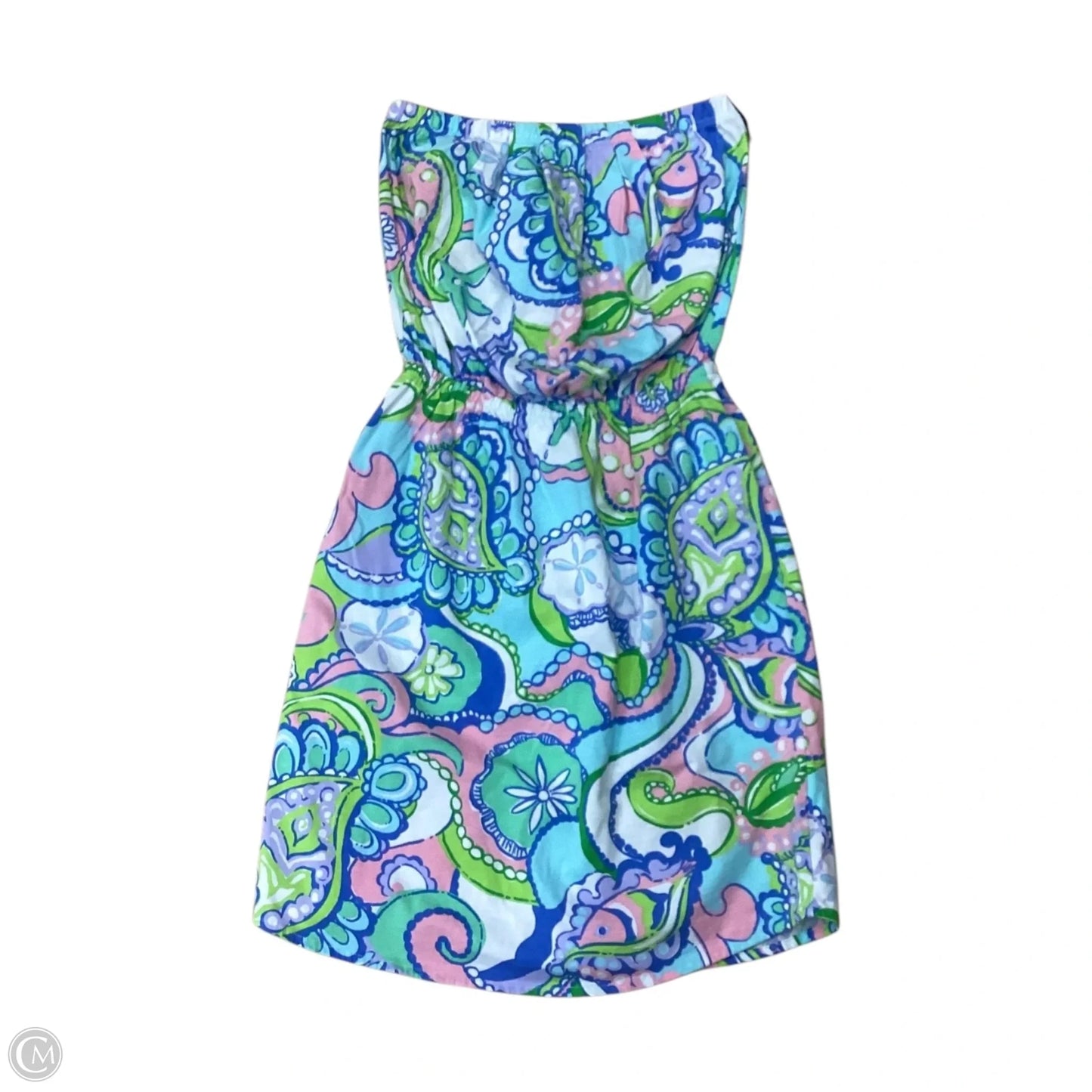 Dress Designer By Lilly Pulitzer In Blue & Green, Size: Xxs