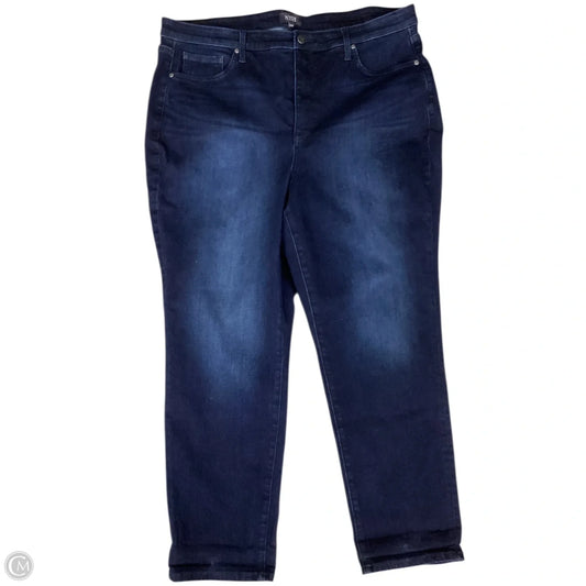 Jeans Straight By Not Your Daughters Jeans In Blue Denim, Size: 16
