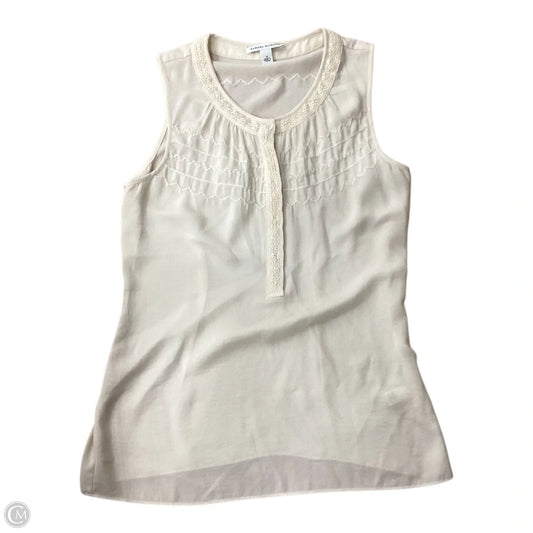 Top Sleeveless By Banana Republic In Cream, Size: S
