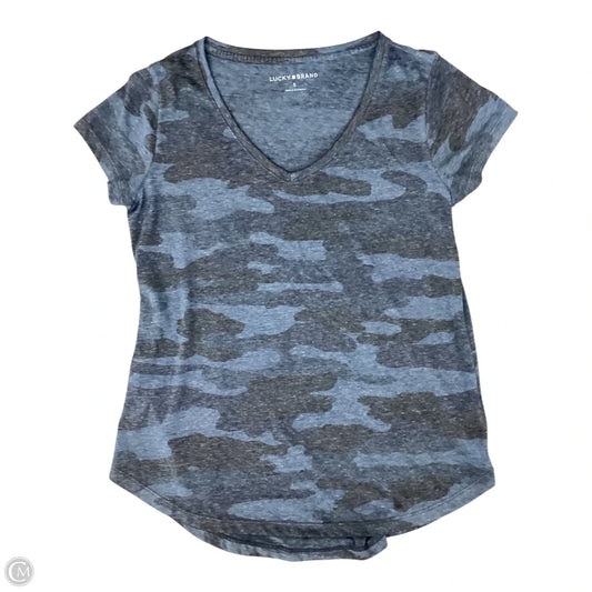 Top Short Sleeve By Lucky Brand In Blue, Size: S
