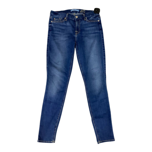Jeans Cropped By 7 For All Mankind In Blue Denim, Size: 6