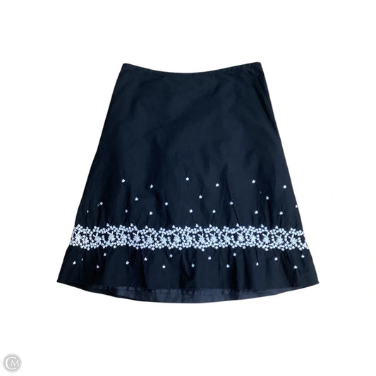 Skirt Midi By Ann Taylor In Black & White, Size: 8
