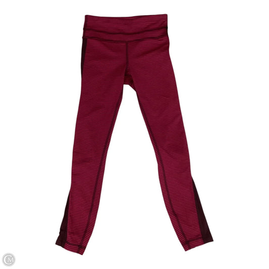 Athletic Leggings By Lululemon In Maroon, Size: 0