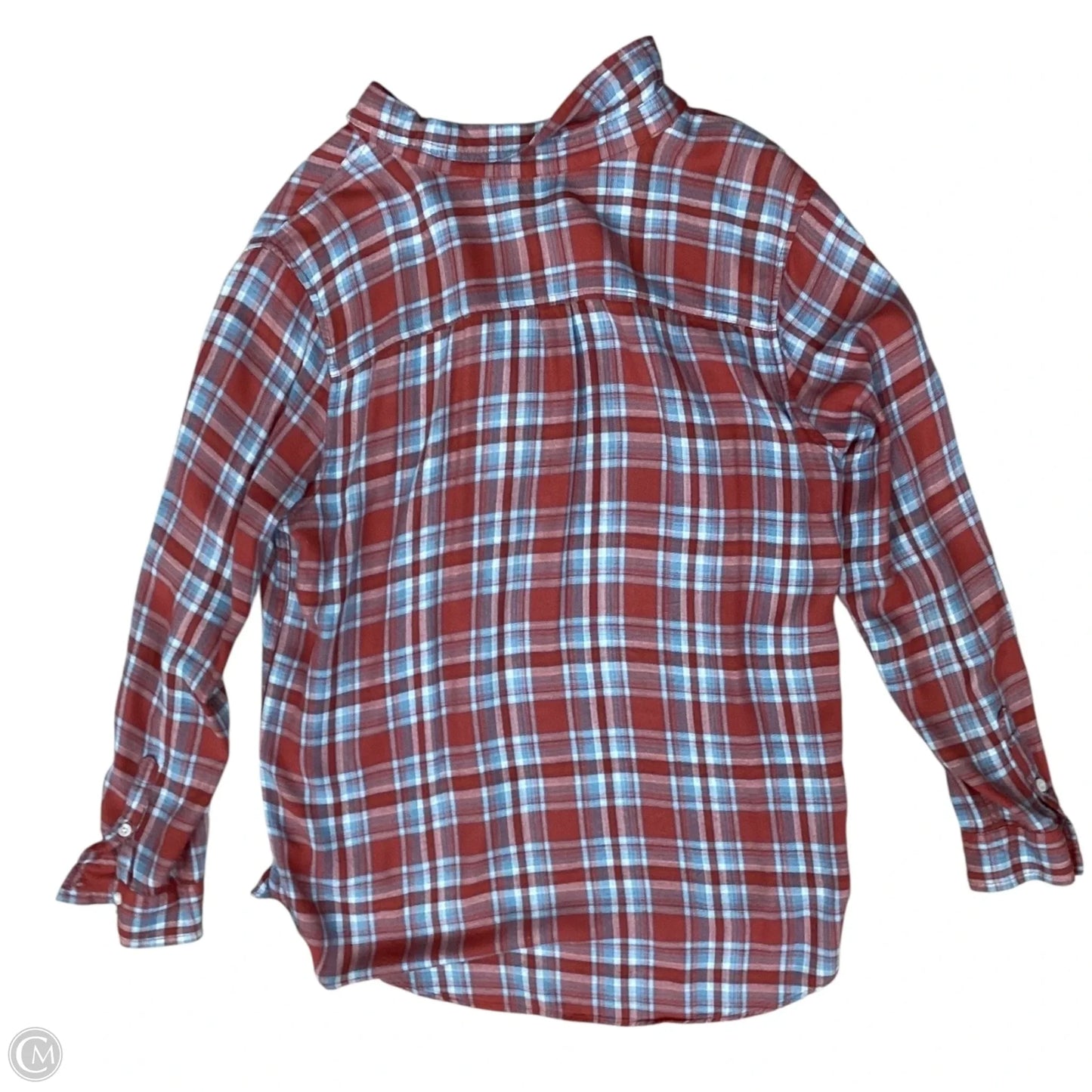 Top Long Sleeve By Mossimo In Blue & Orange, Size: L