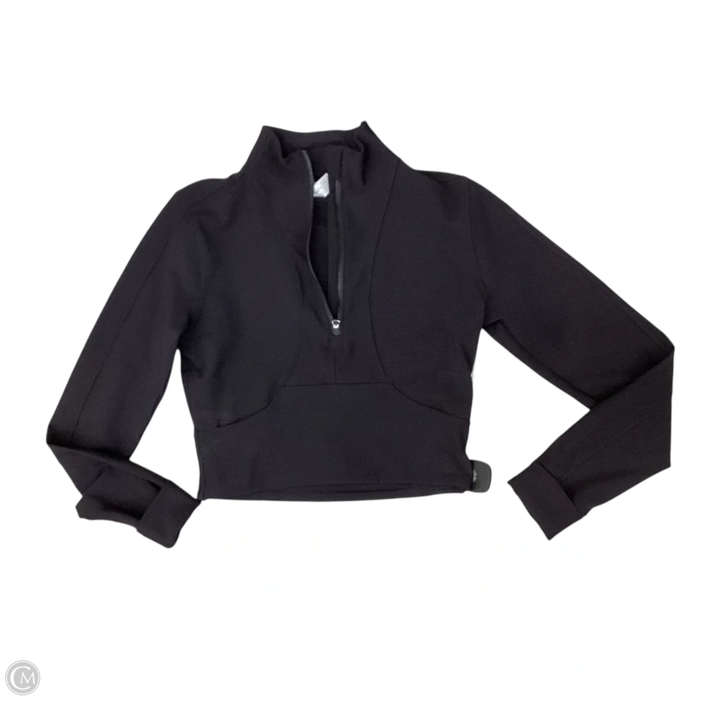 Athletic Top Long Sleeve Collar By 90 Degrees By Reflex In Black, Size: M