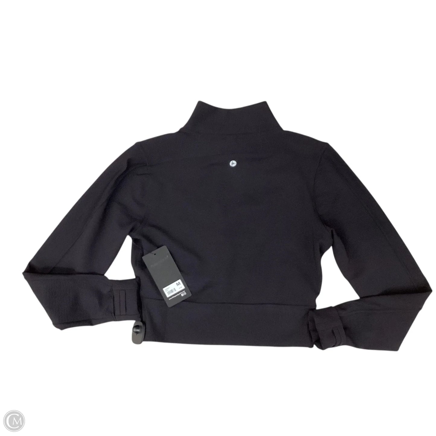 Athletic Top Long Sleeve Collar By 90 Degrees By Reflex In Black, Size: M