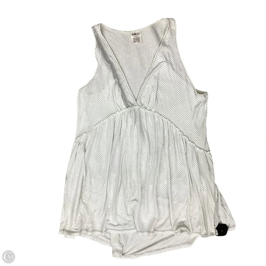 Top Sleeveless By Matilda Jane In Green & White, Size: L