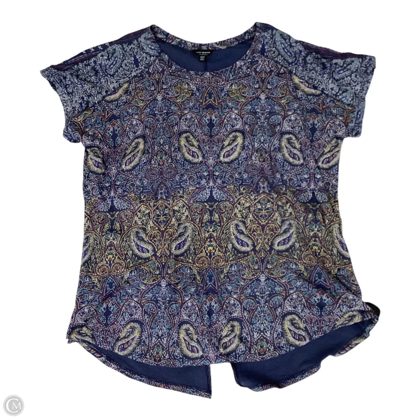 Top Short Sleeve By Lucky Brand In Blue, Size: 2x