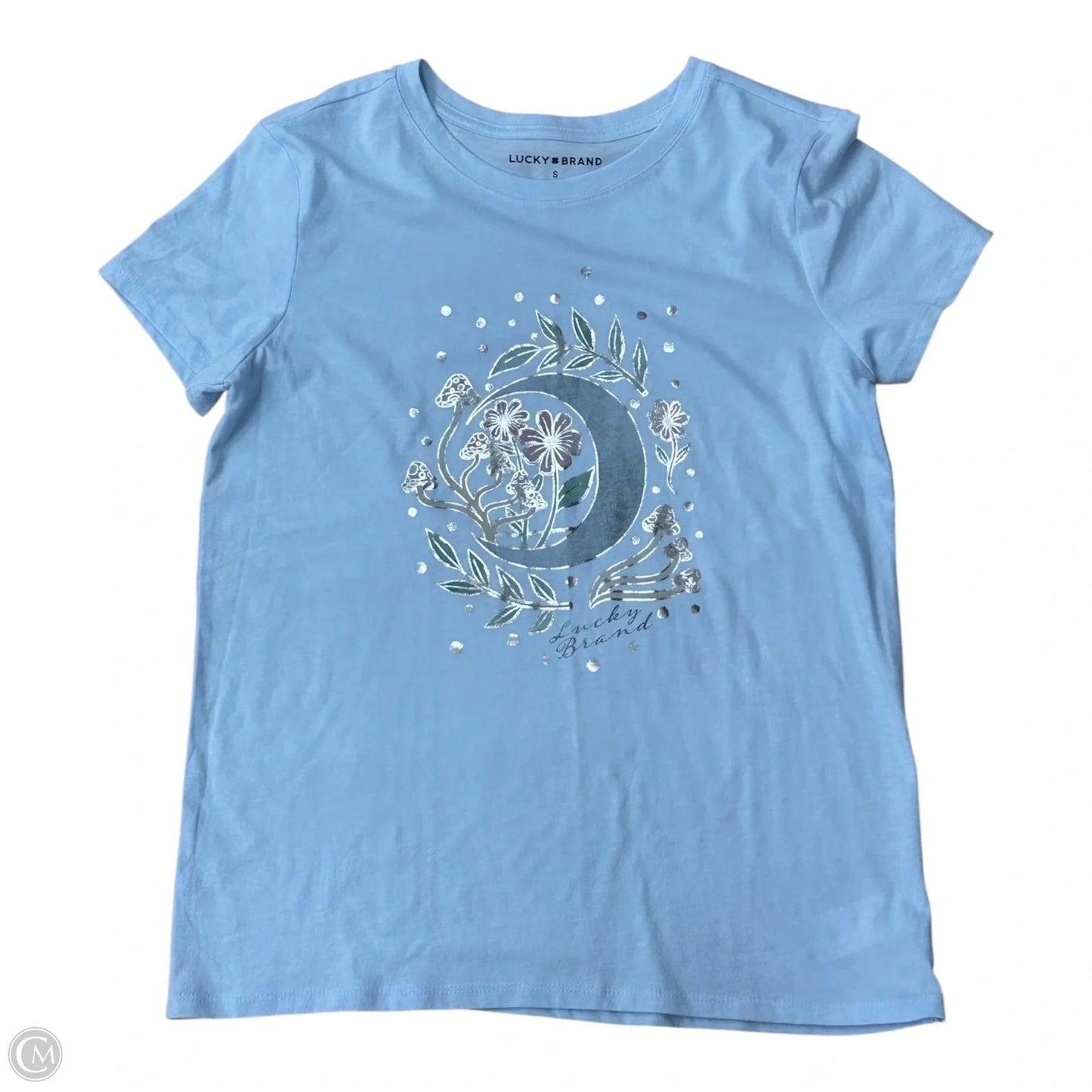 Top Short Sleeve By Lucky Brand In Blue, Size: S