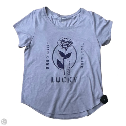 Top Short Sleeve By Lucky Brand In Purple, Size: S