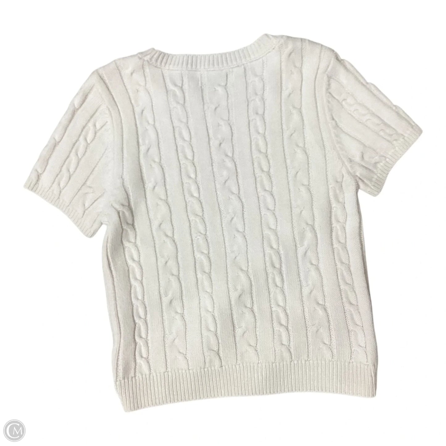 Sweater Short Sleeve By Stradivarius In Cream, Size: M