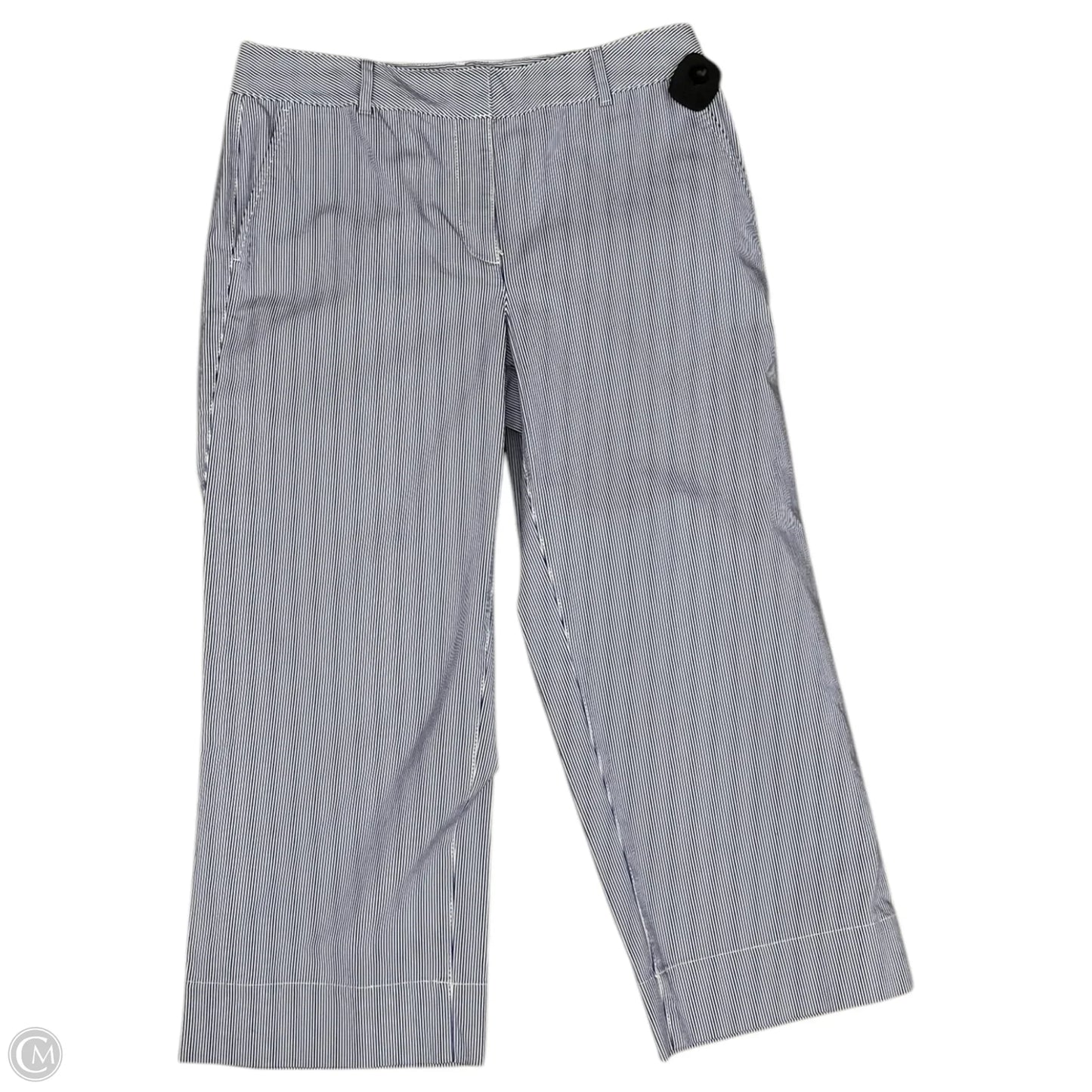 Pants Cropped By Talbots In Blue & White, Size: 8