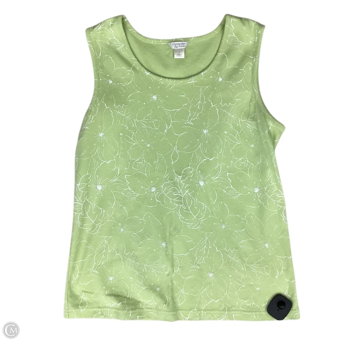 Top Sleeveless By Christopher And Banks In Green, Size: L