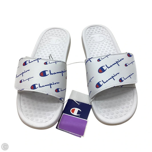 Sandals Flip Flops By Champion In Blue & Red & White, Size: 11