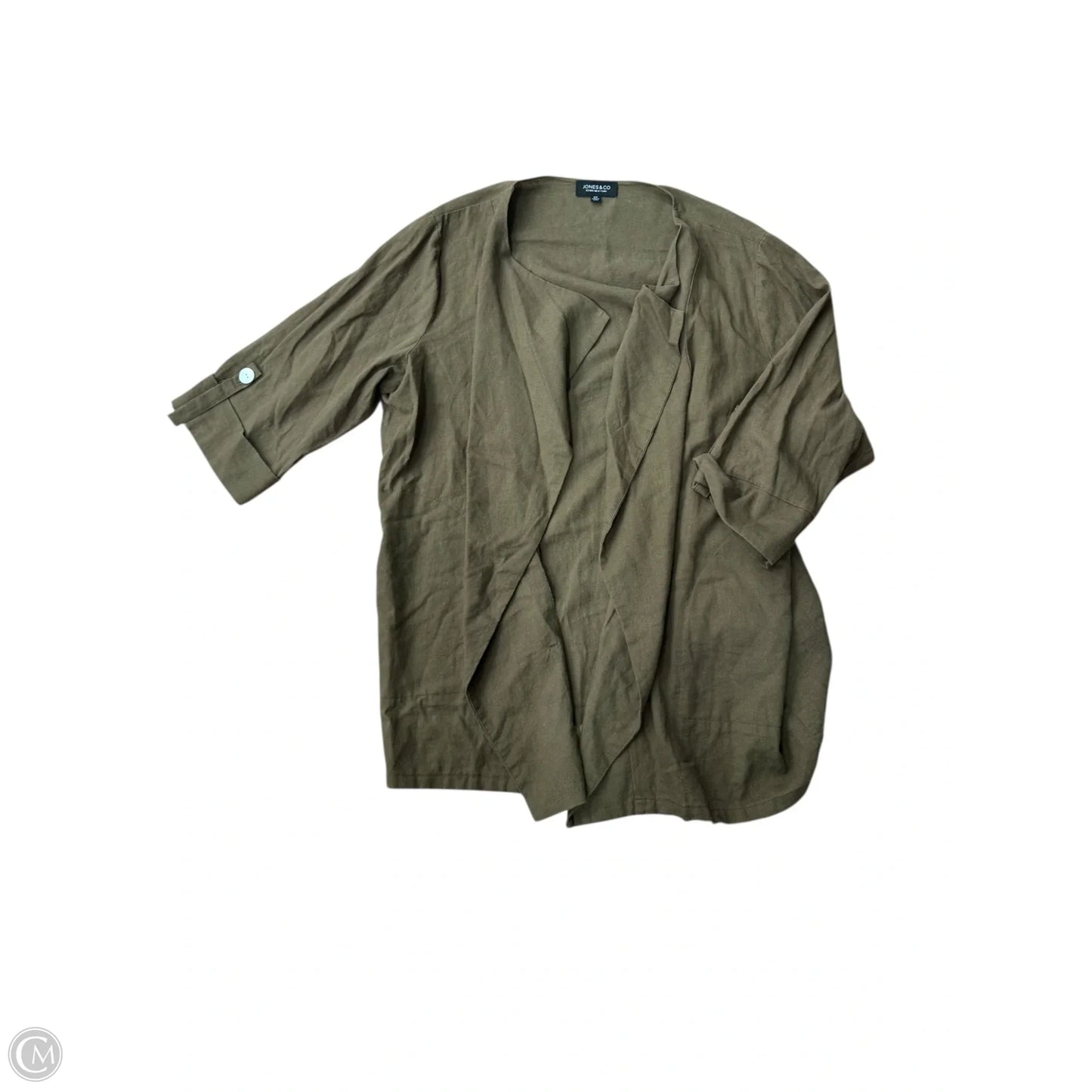 Cardigan By Jones And Co In Green, Size: 2x