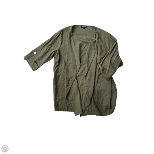Cardigan By Jones And Co In Green, Size: 2x