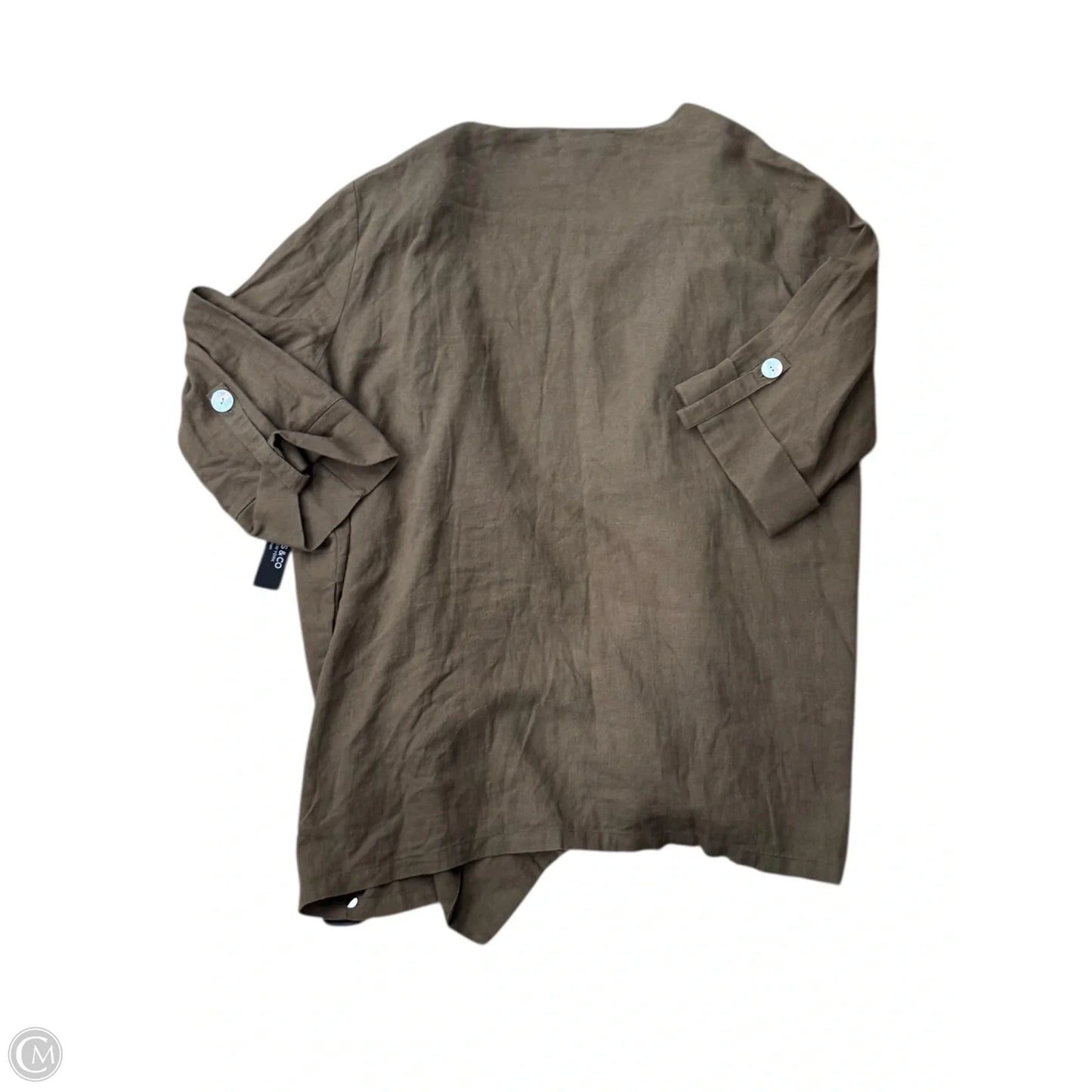 Cardigan By Jones And Co In Green, Size: 2x