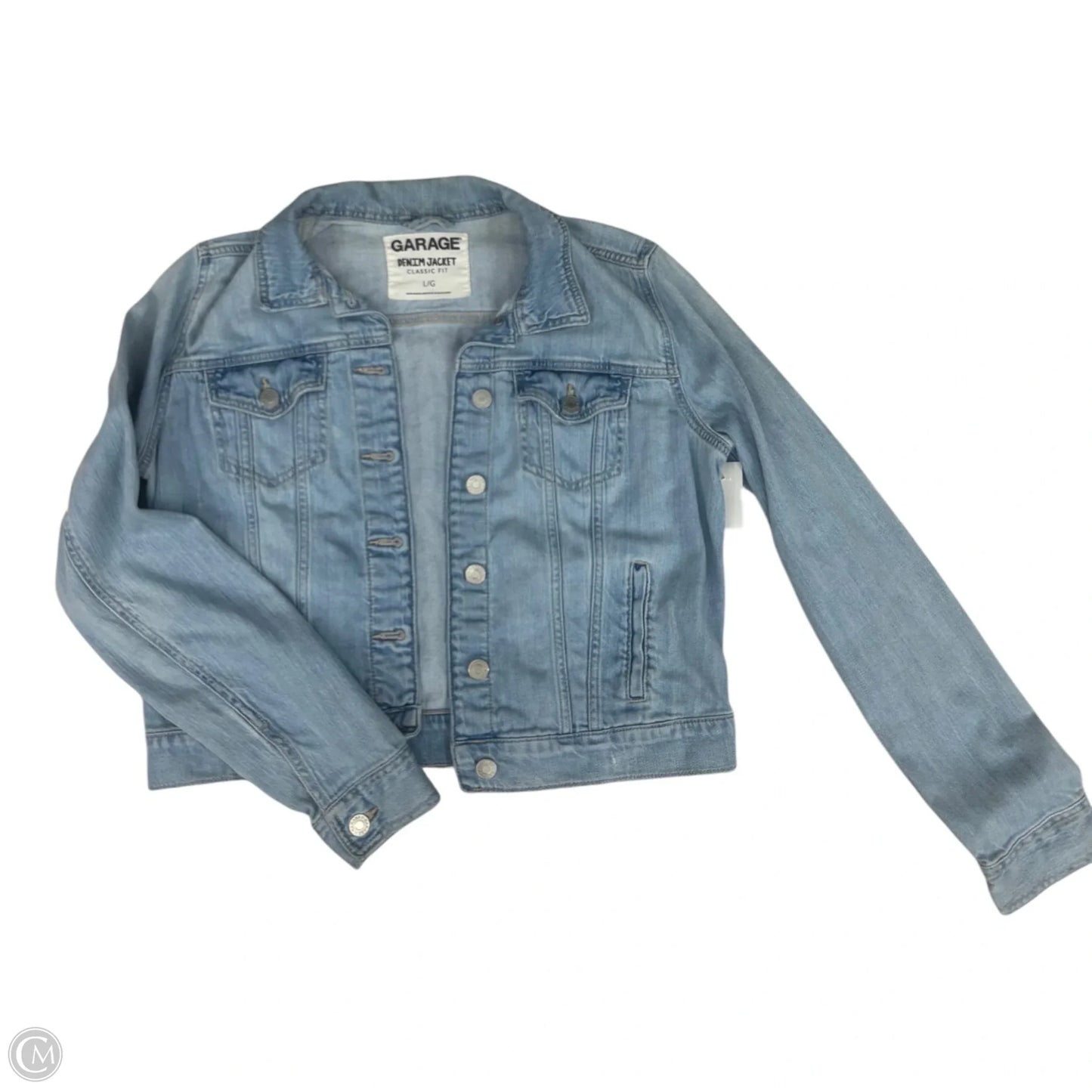 Jacket Denim By Garage In Blue Denim, Size: L