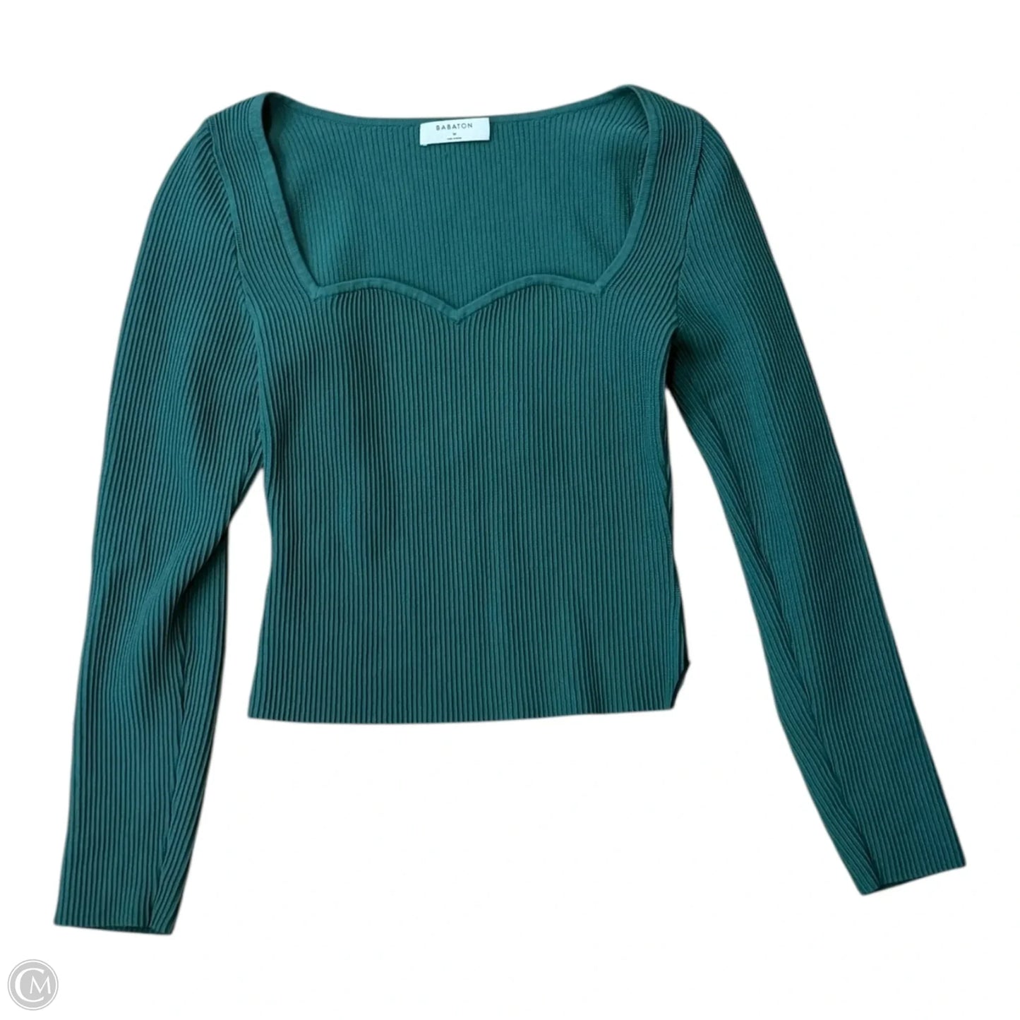 Top Long Sleeve By Babaton In Green, Size: M