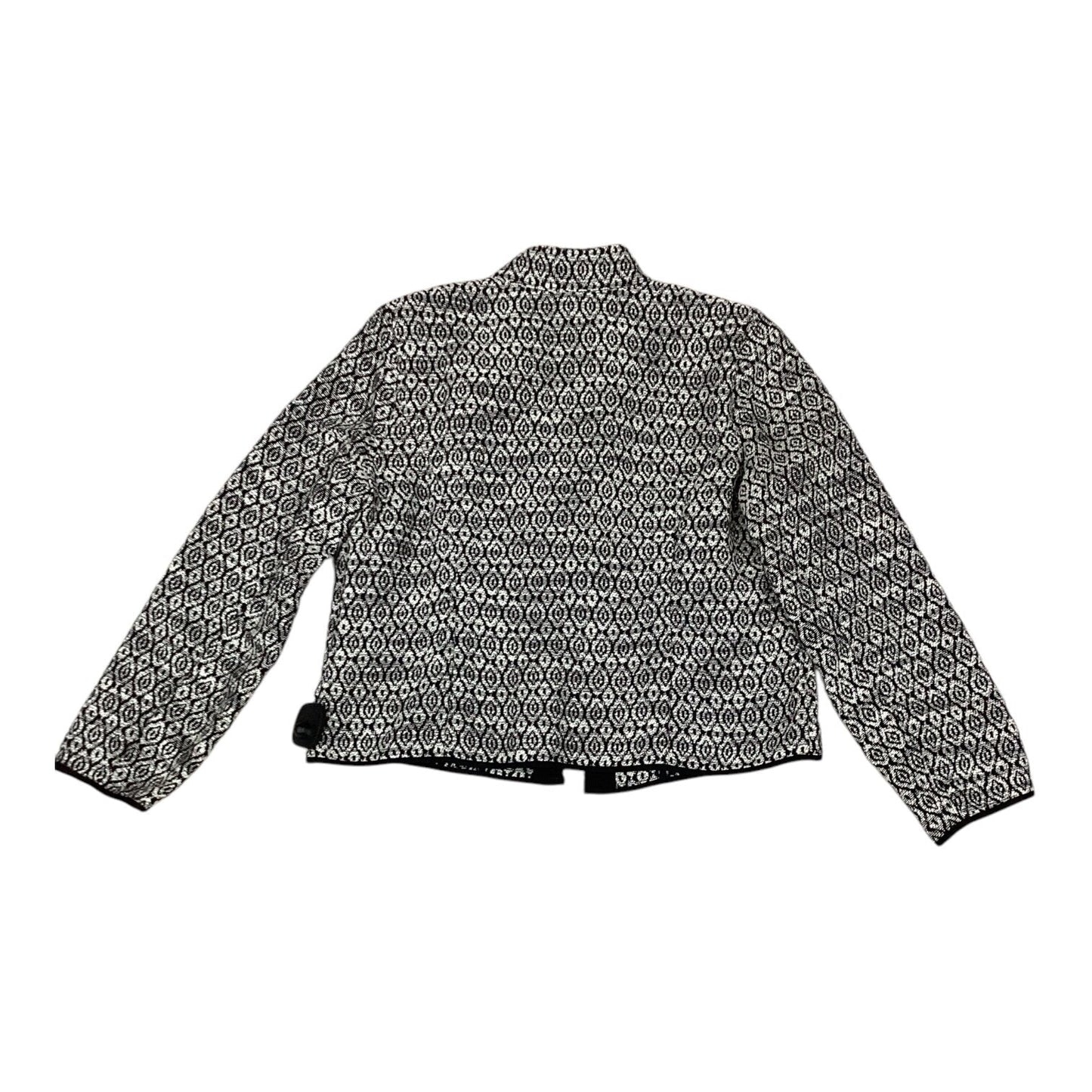 Blazer By Chicos In Black & White, Size: M