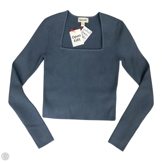 Top Long Sleeve By Open Edit In Teal, Size: S