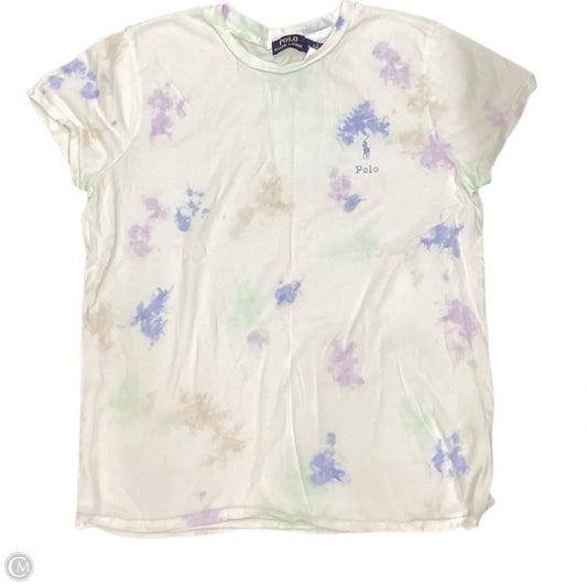 Top Short Sleeve By Polo Ralph Lauren In Tie Dye Print, Size: M