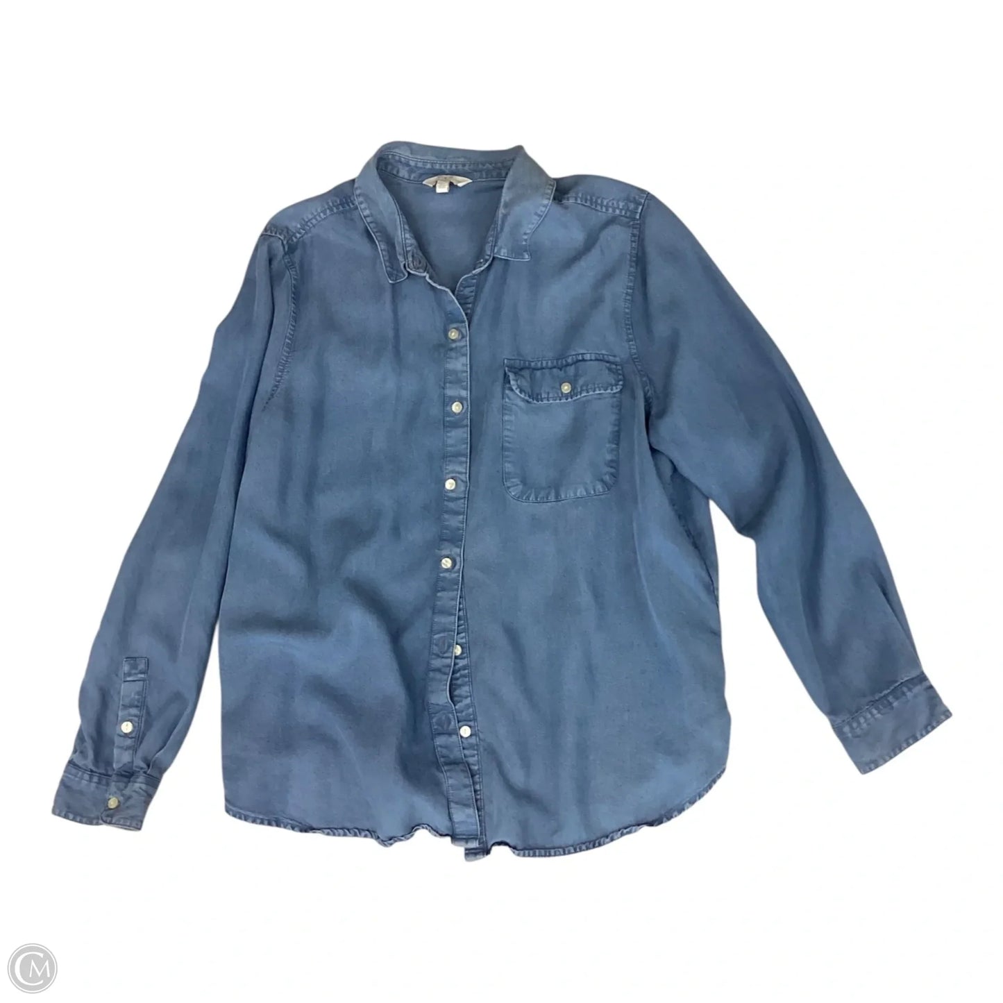 Jacket Denim By Lucky Brand In Blue, Size: Xl