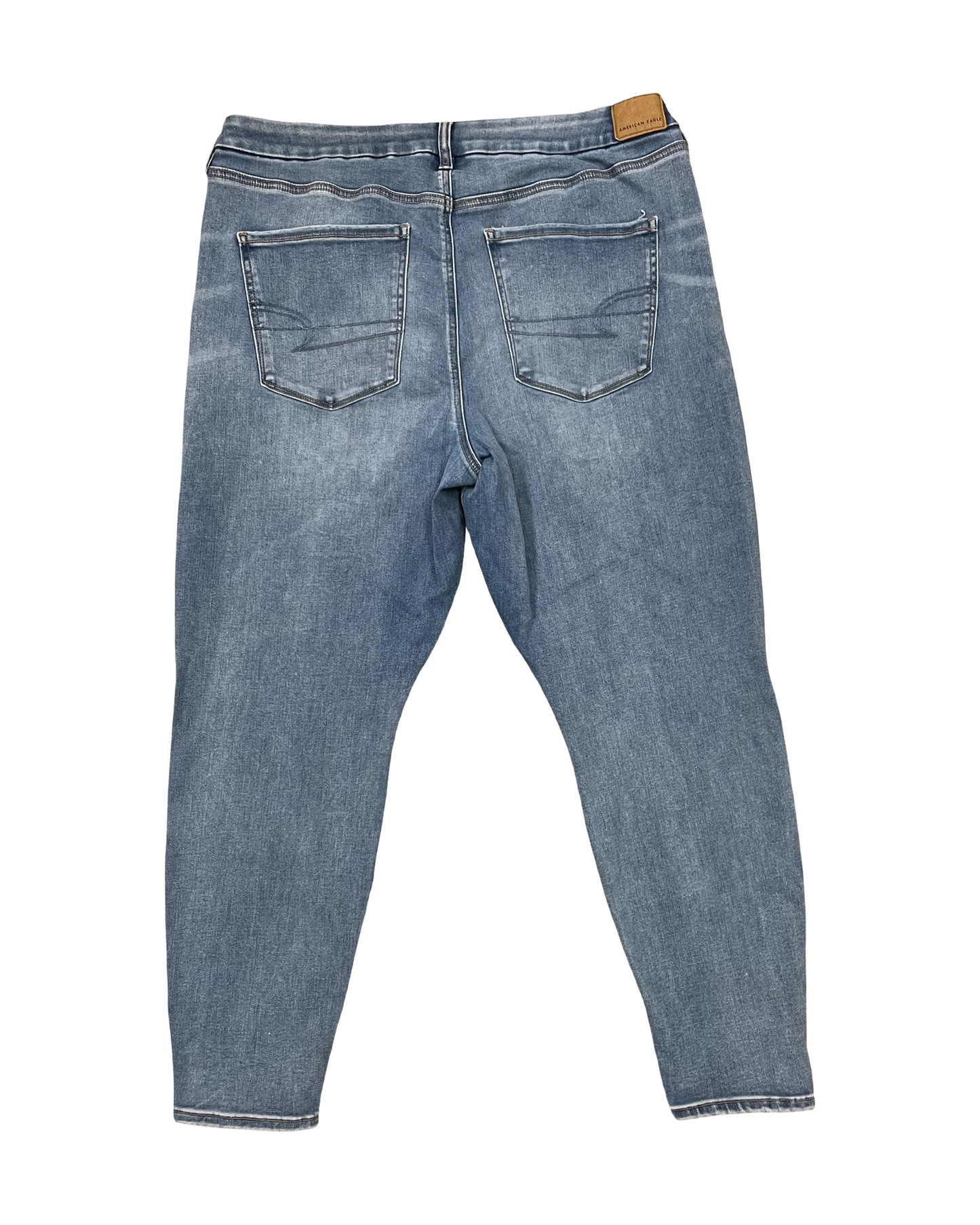 Jeans Skinny By American Eagle In Blue Denim, Size:18