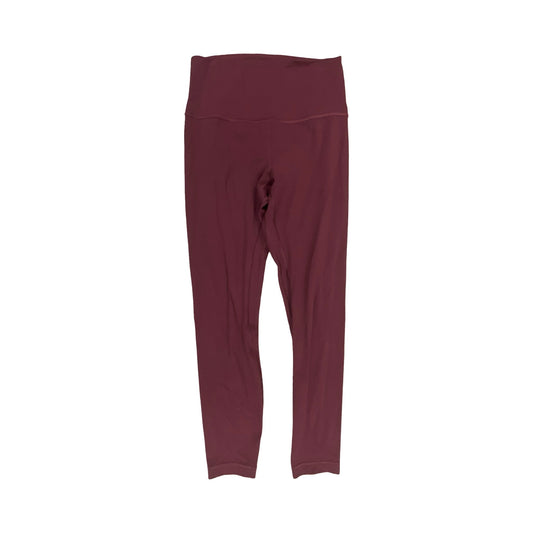 Athletic Leggings By Lululemon In Maroon, Size:6
