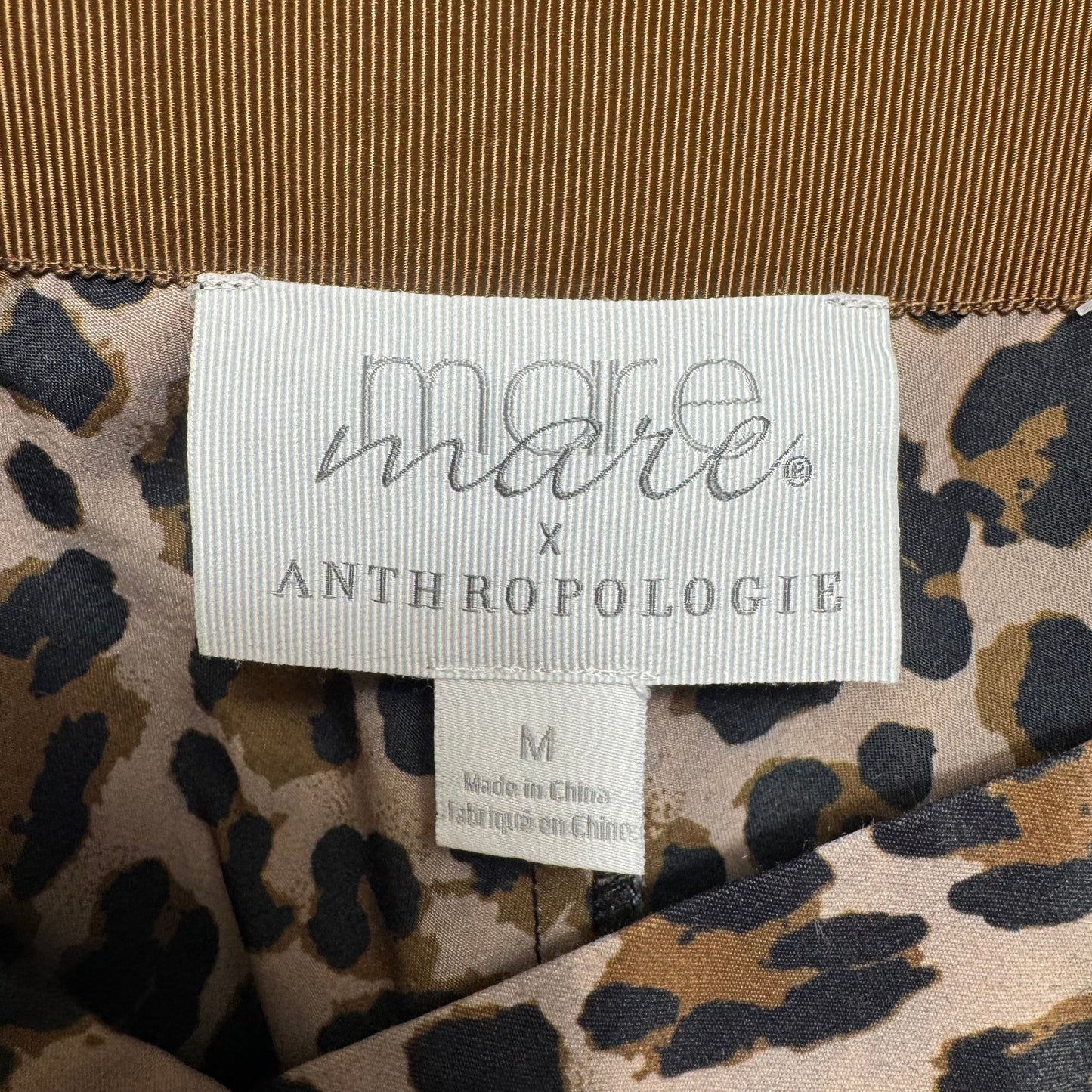 Asymmetrical Ruffled Wrap Skirt Accordian Pleated By Mare Mare X Anthropologie In Leopard Print, Size: M