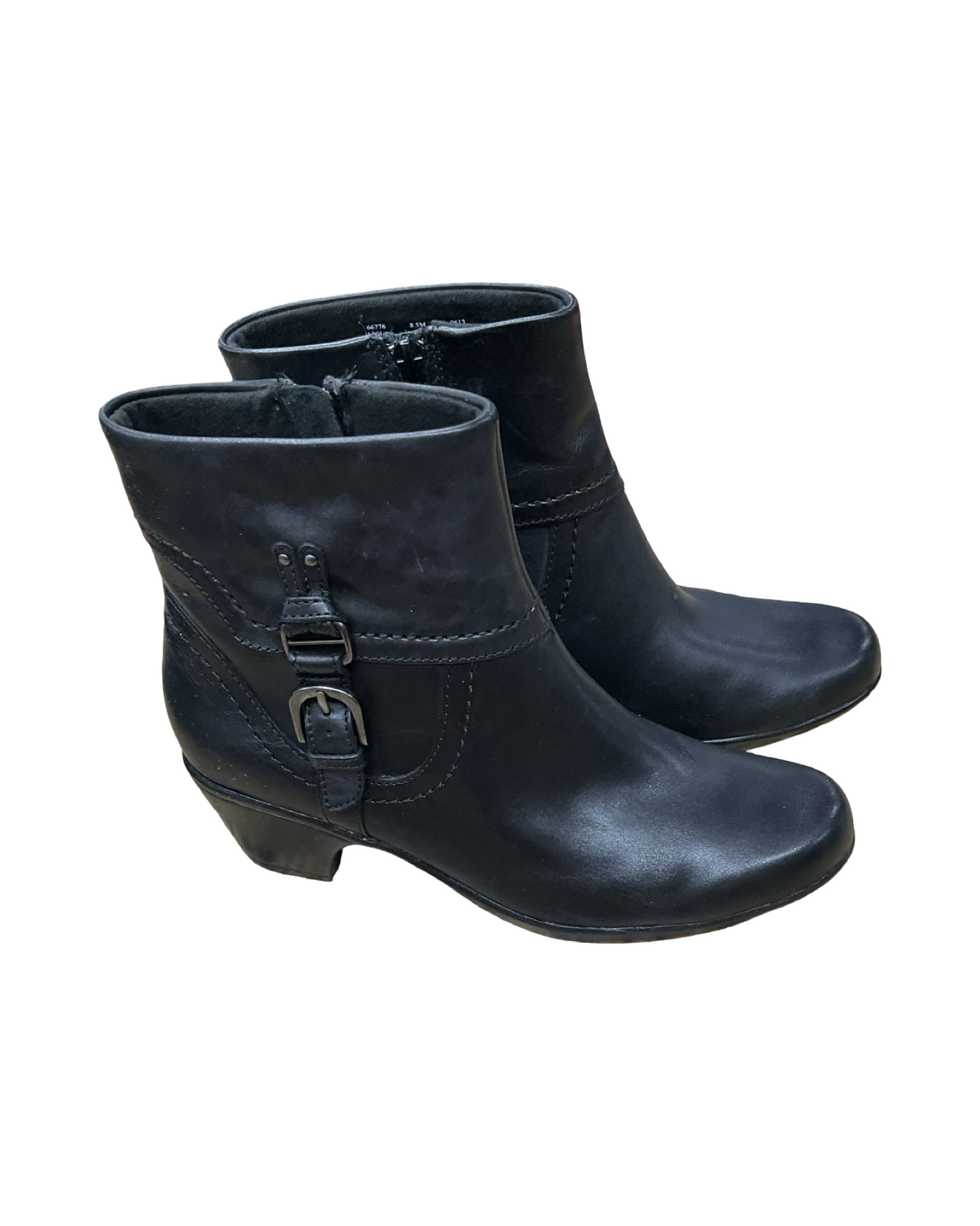 Boots Ankle Flats By Clarks In Black, Size:8.5