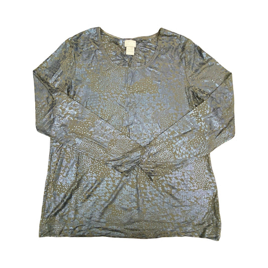 Top Ls By Chicos In Blue & Grey, Size:M
