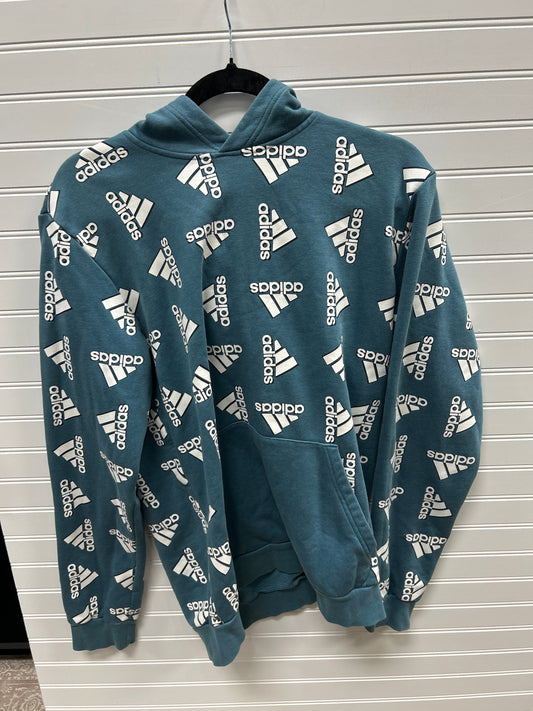 Athletic Sweatshirt Hoodie By Adidas In Blue, Size:M