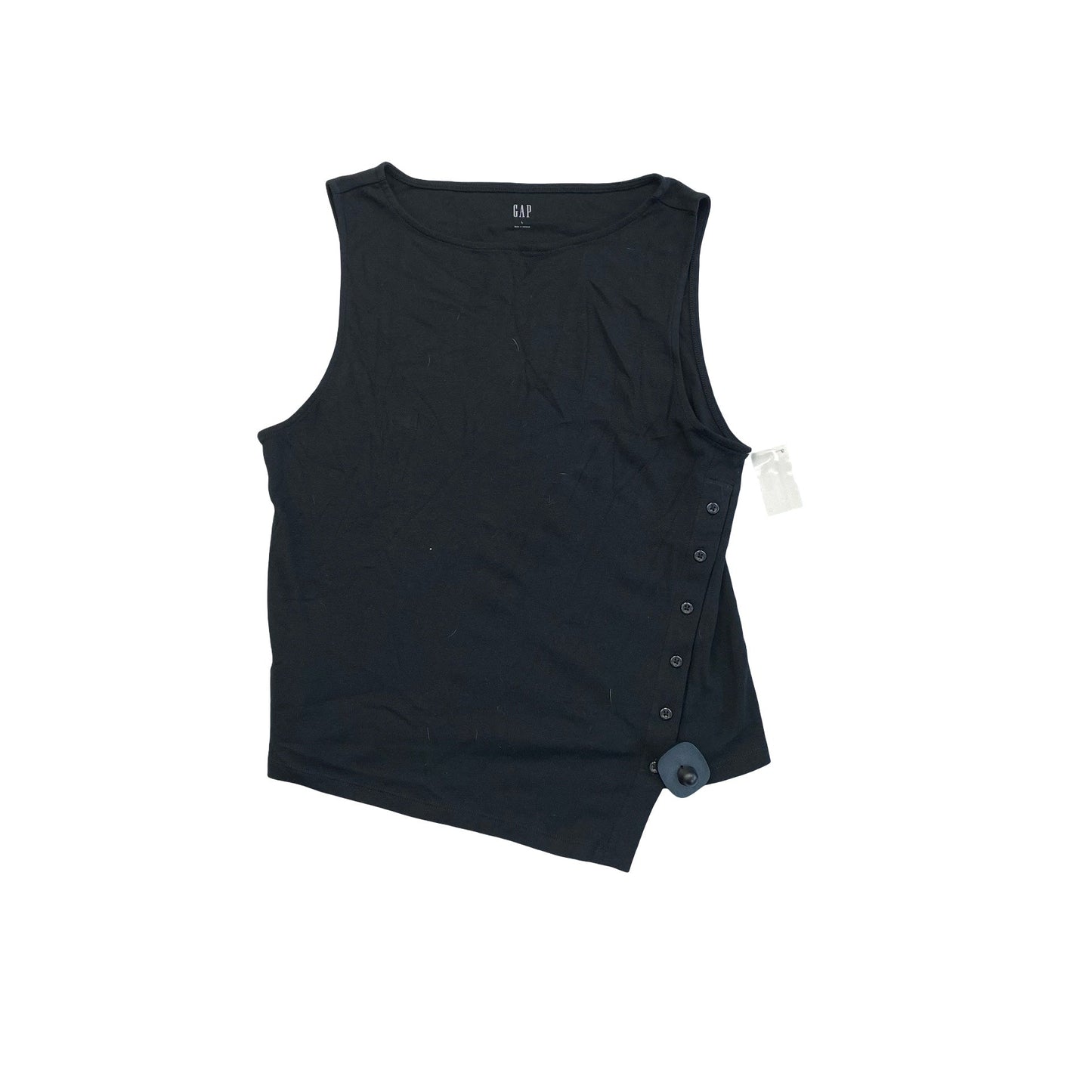 Top Sleeveless By Gap In Black, Size:L