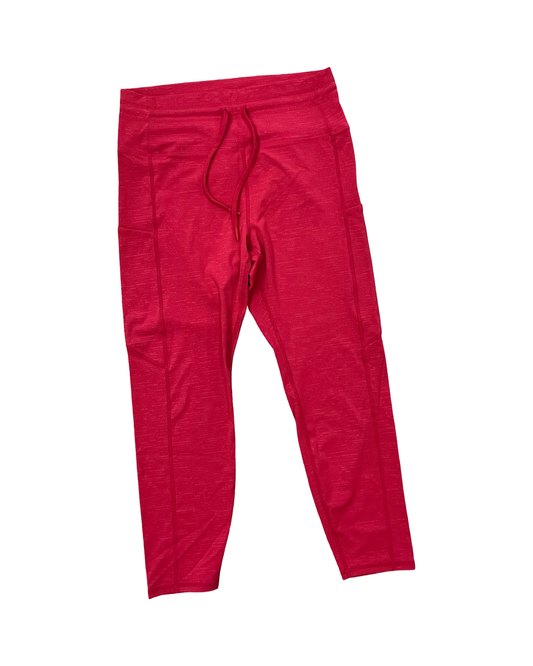 Athletic Leggings By Zyia In Red, Size:L
