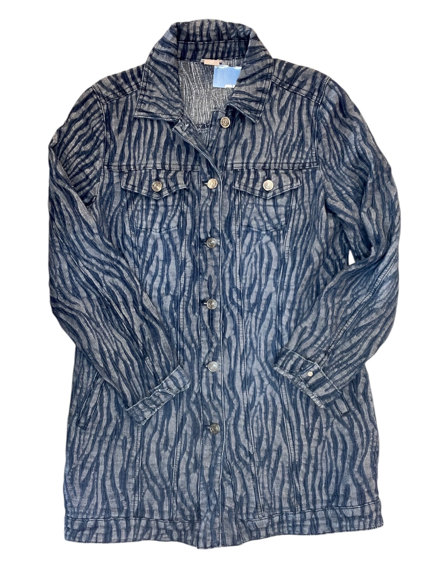Jacket Denim By Chicos In Blue Denim, Size:S