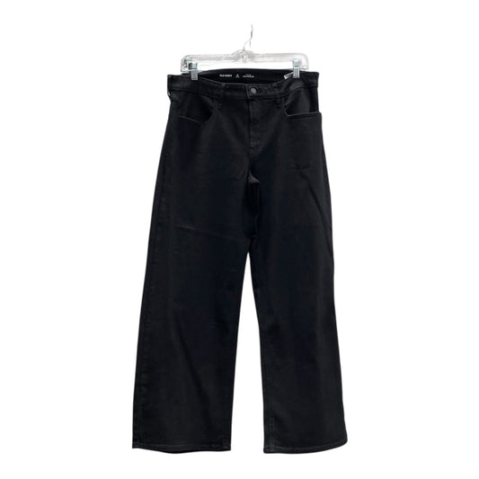 Jeans Wide Leg By Old Navy In Black Denim, Size:12P