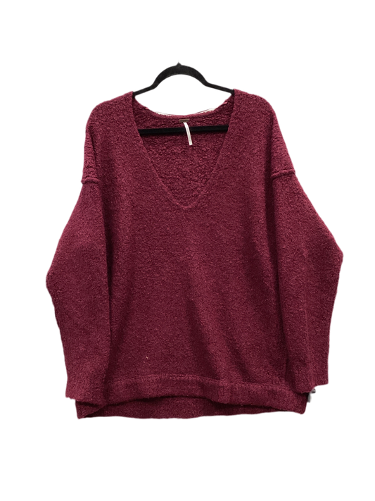 Sweater By Free People In Maroon, Size:L