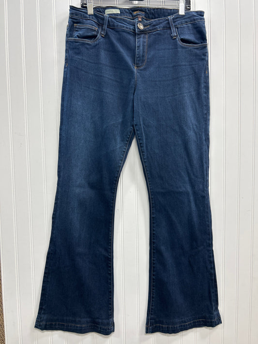 Jeans Boot Cut By Kut In Blue Denim, Size:14