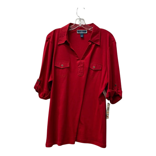 Top Ss By Karen Scott In Red, Size:2X