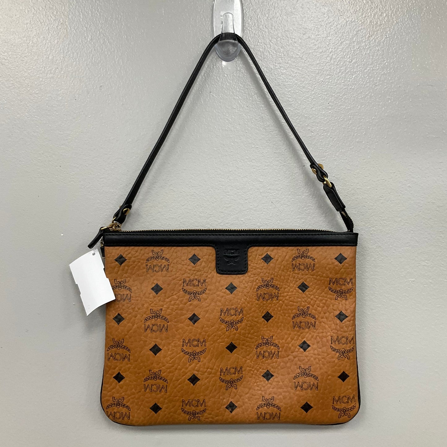 Handbag Luxury Designer By Mcm In Brown, Size:Medium