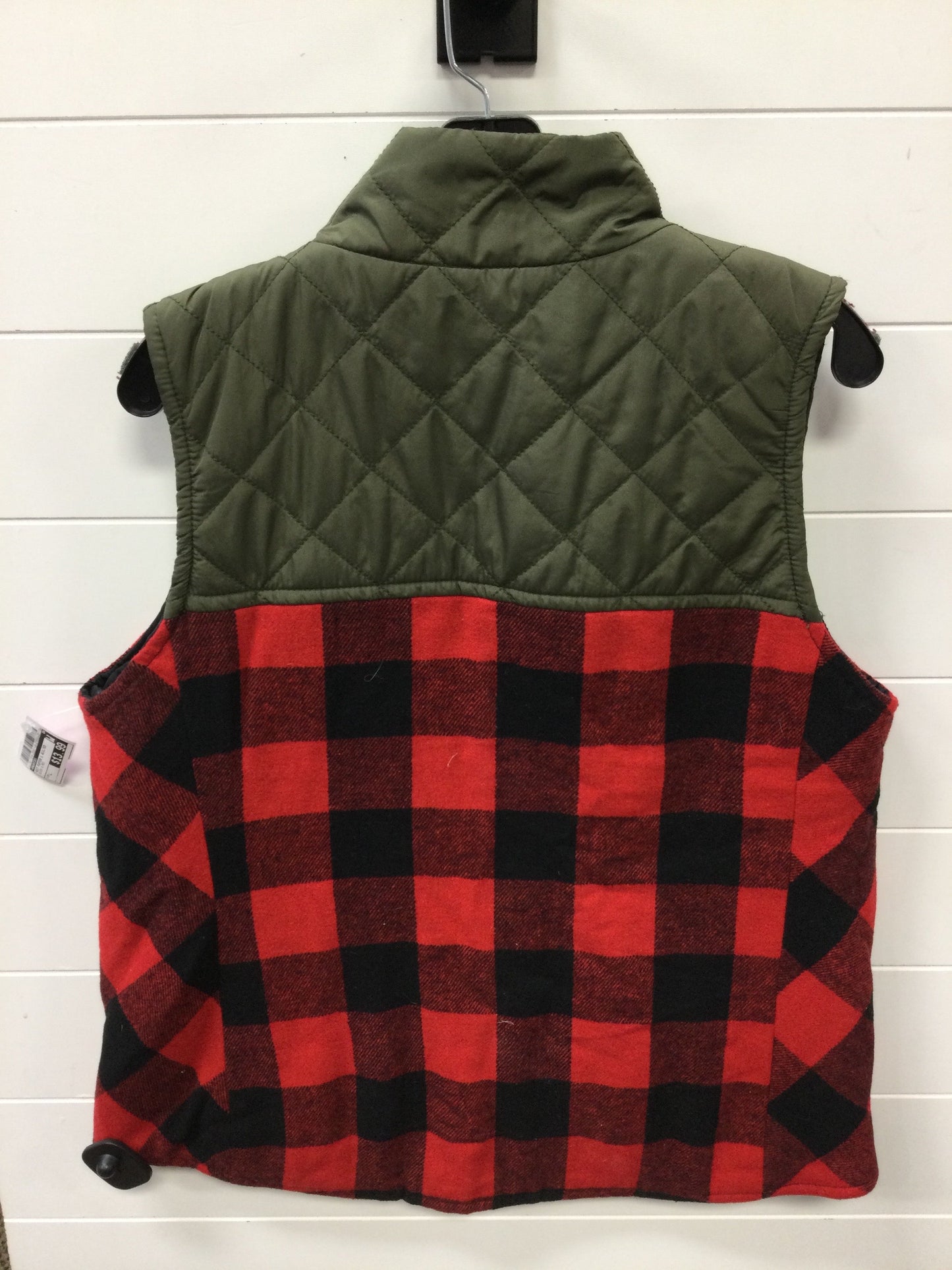 Vest Puffer & Quilted By Maurices In Black & Red, Size:L