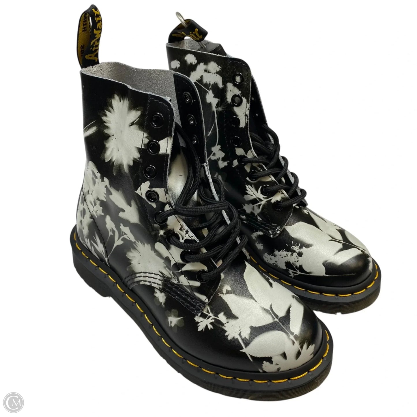 Boots Designer By Dr Martens In Black & White, Size: 5